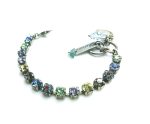 Mariana Bracelet Beautiful Blue, Violet, Sapphire, Siam, Chrysolite, Black diamond, Jonquil Austrian Crystals Gaea Odyssey Coll.