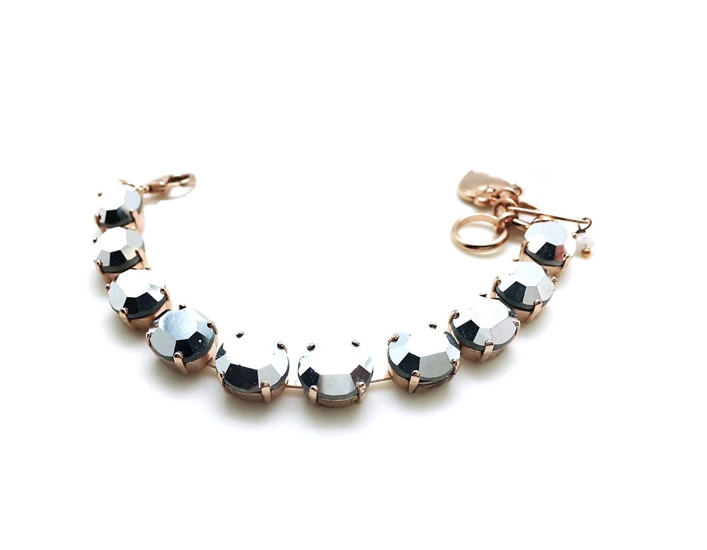 B-4023-1-105105-RG (1) Mariana Bracelet Beautiful Silver Night Austrian Crystal My Treasures Coll. - Image 1