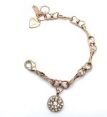 Bracelet By Mariana Woman Rose Gold Guardian Angel Clear Swarovski Crystals