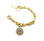 Mariana Bracelet Yellow Gold Guardian Angel Clear Austrian Crystals Emerald City Icons Coll. - Image 3