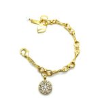 Mariana Bracelet Yellow Gold Guardian Angel Clear Austrian Crystals Emerald City Icons Coll.