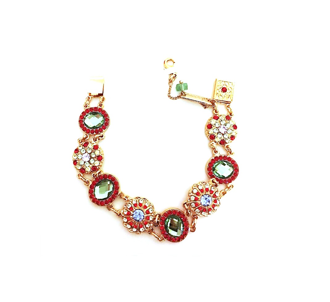 B-4054-1-1090-RG (2) Mariana Bracelet Montana Beautiful Multi Color Swarovski Crystal - Image 1