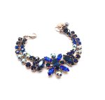 Mariana Bracelet Turquoise Beautiful Flower Blue Swarovski Crystal - Image 3