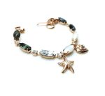 Bracelet By Mariana Woman Pyrite and White Shell Minerals and Clear Swarovski Crystals - Image 3
