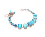 Mariana Bracelet Beautiful Chinese Turquoise & Light Blue Austrian Crystals Flamingo Africa - Image 2