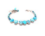 Mariana Bracelet Beautiful Chinese Turquoise & Light Blue Austrian Crystals Flamingo Africa