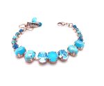 Mariana Bracelet Beautiful Chinese Turquoise & Light Blue Austrian Crystals Flamingo Africa - Image 3