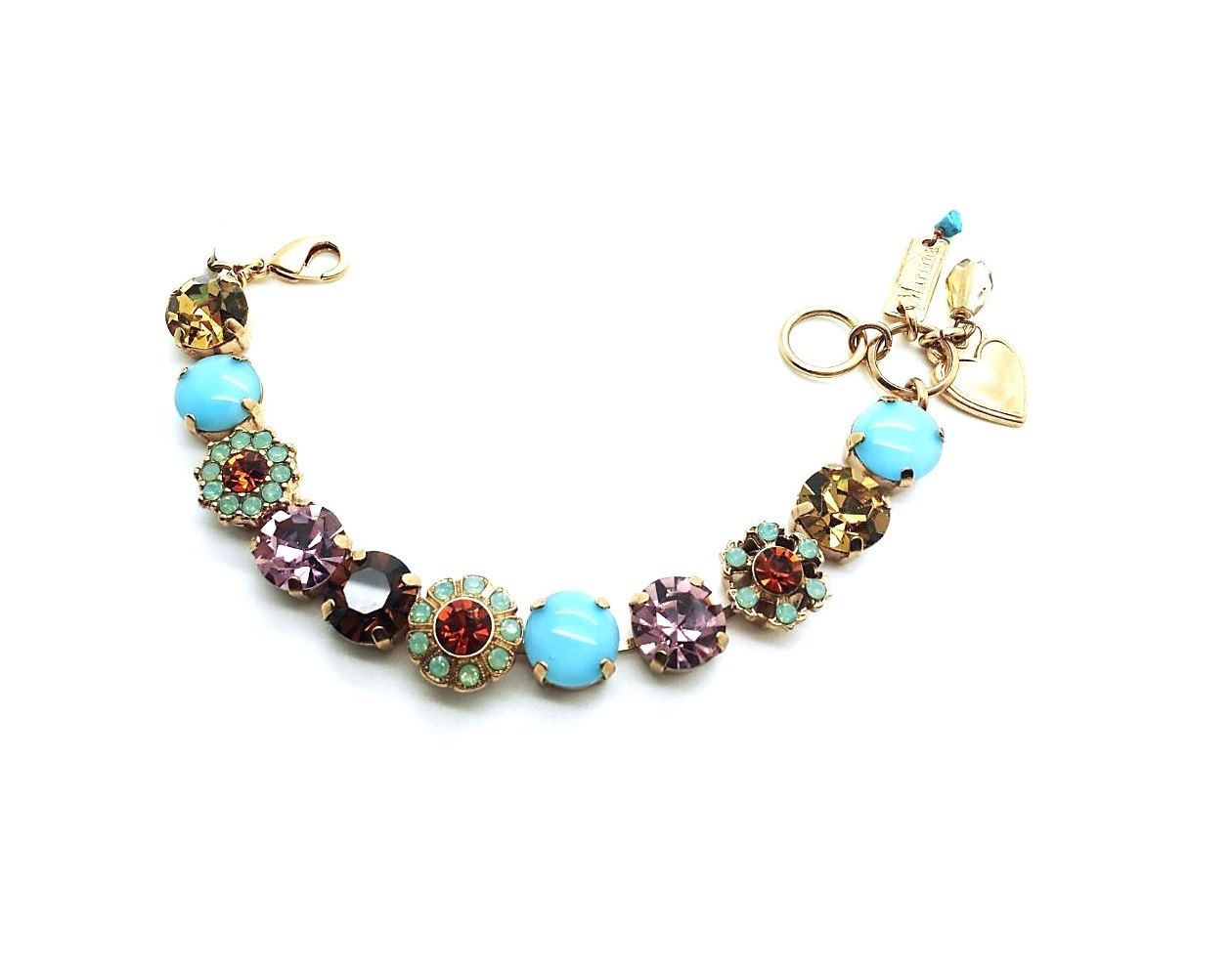 B-4174 115 (5) Mariana Bracelet Beautiful Blue, Purple & Turquoise Austrian Crystals My Treasures Coll. - Image 1