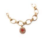 Bracelet By Mariana Wonderland Coll. Chain Guardian Angel Light Rose & Smoked Topaz Swarovski Crystals - Image 3
