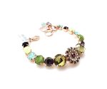 Bracelet By Mariana Woman Beautiful Flower Golden Shadow Swarovski Crystals - Image 2