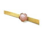 Mariana Bracelet Leather and Beautiful Indian Sapphir & Smoked Topaz Pink Shell My Treasures Coll. - Image 3