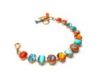 Mariana Bracelet Howlite Turquoise & Red Swarovski Crystal Happy Day Icons Coll. - Image 2