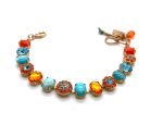 Mariana Bracelet Howlite Turquoise & Red Swarovski Crystal Happy Day Icons Coll. - Image 3