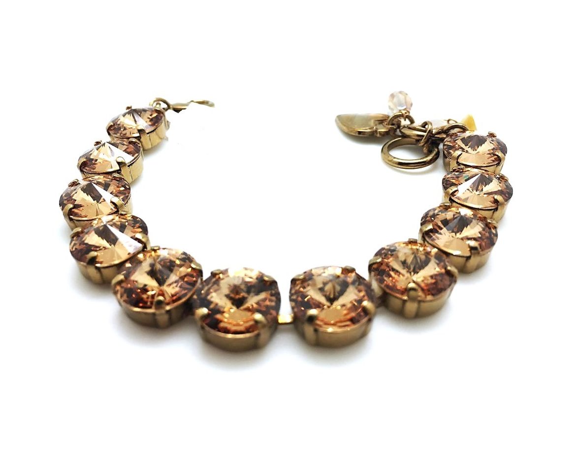 B-4474R 246246 (5) Bracelet By Mariana Woman Light Colorado Topaz Swarovski Crystals - Image 1
