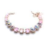Bracelet By Mariana Woman Fancy Rose Quartz and Pink Swarovski Crystal - Image 3