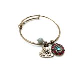 Mariana Bracelet Beautiful Hoop & Red Austrian Crystals Luxury Nirvana Coll. - Image 3