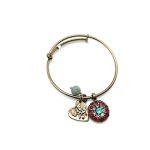 Mariana Bracelet Beautiful Hoop & Red Austrian Crystals Luxury Nirvana Coll. - Image 2