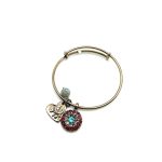 Mariana Bracelet Beautiful Hoop & Red Austrian Crystals Luxury Nirvana Coll.