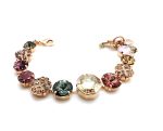 Bracelet By Mariana Woman Beautiful Topaz and Purple Swarovski Crystals - Image 3