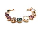 Bracelet By Mariana Woman Beautiful Topaz and Purple Swarovski Crystals - Image 2