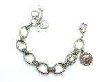 Bracelet By Mariana Woman Coin and Cushion Clear Swarovski Crystals - Image 3