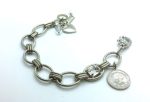 Bracelet By Mariana Woman Coin and Cushion Clear Swarovski Crystals - Image 2