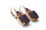 Mariana Earrings Matt Purple Swarovski Crystal Xenia Odyssey Coll. - Image 3