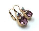 Earrings By Mariana Woman Classic Lt. Amethyst and Crystal AB Swarovski Crystal - Image 3