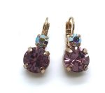 Earrings By Mariana Woman Classic Lt. Amethyst and Crystal AB Swarovski Crystal - Image 2