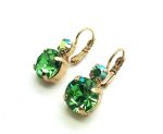 Earrings By Mariana Woman Graceful Peridot and Peridot AB Swarovski Crystals - Image 3