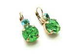 Earrings By Mariana Woman Graceful Peridot and Peridot AB Swarovski Crystals - Image 2