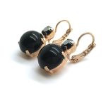 Earrings By Mariana My Treasures Coll. Onyx Mineral & Jet Hematite Swarovski Crystals