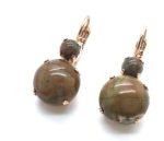 Mariana Ryolite Mineral Stone Round Shape Earrings My Treasures Coll. - Image 2