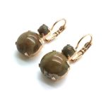 Mariana Ryolite Mineral Stone Round Shape Earrings My Treasures Coll.