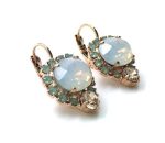 Earrings By Mariana Nirvana Coll. Aquamarine and Turquoise Swarovski Crystals - Image 3
