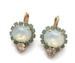 Earrings By Mariana Nirvana Coll. Aquamarine and Turquoise Swarovski Crystals - Image 2