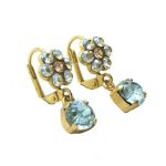 Earrings By Mariana Woman Classy Silk and Amber Swarovski Crystals - Image 3