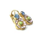 Mariana Earrings Pink Flower Shape Swarovski Crystal California Dreaming Songbook Coll. - Image 2