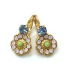 Mariana Earrings Pink Flower Shape Swarovski Crystal California Dreaming Songbook Coll.