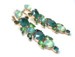 Mariana Earrings Shades Of Green Rich Austrian Crystals Ivy Botanica - Image 3