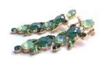 Mariana Earrings Shades Of Green Rich Austrian Crystals Ivy Botanica - Image 2