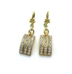 Mariana Earrings Summer Palace Silk Road Coll. 3 Row Clear Austrian Crystals