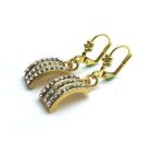 Mariana Earrings Summer Palace Silk Road Coll. 3 Row Clear Austrian Crystals - Image 2