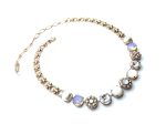 Mariana Necklace Simulated Pearl & White Clear Swarovski Crystal SeaShell Nature Coll. - Image 2
