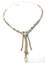 Mariana Blues & Yellows Swarovski Crystal Pendant Necklace Rhapsode Odyssey Coll. - Image 2