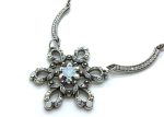 Necklace Pendant By Mariana Woman Fancy White and Clear Flower Swarovski Crystals - Image 2
