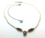 Mariana Necklace Pendant Pearls & Labradorite Mix Colored Stones My Treasures Coll.
