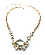 Mariana Pendant Necklace Faceted Oval Shape Clear Swarovski Crystal On A Clear Day Inspiration Coll.