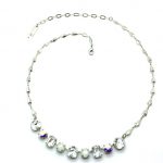 Mariana Necklace Round & Emerald Shape Swarovski Crystal On A Clear Day Inspiration