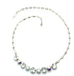 Mariana Necklace Round & Emerald Shape Swarovski Crystal On A Clear Day Inspiration